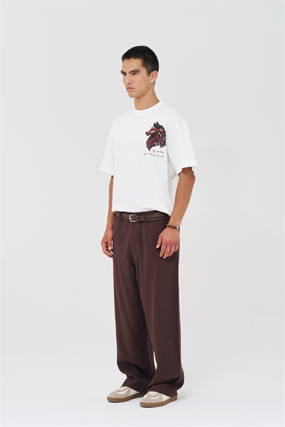Quiet Resolve Oversize Fit Erkek Tişört Ekru