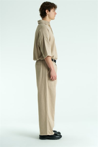 Rawen Oversize Erkek Pantolon Bej