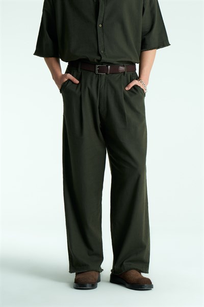 Rawen Oversize Erkek Pantolon Haki