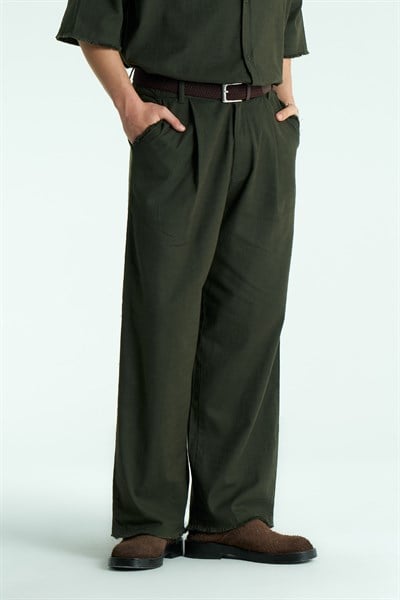 Rawen Oversize Erkek Pantolon Haki