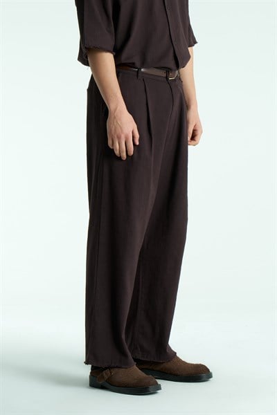 Rawen Oversize Erkek Pantolon Kahverengi