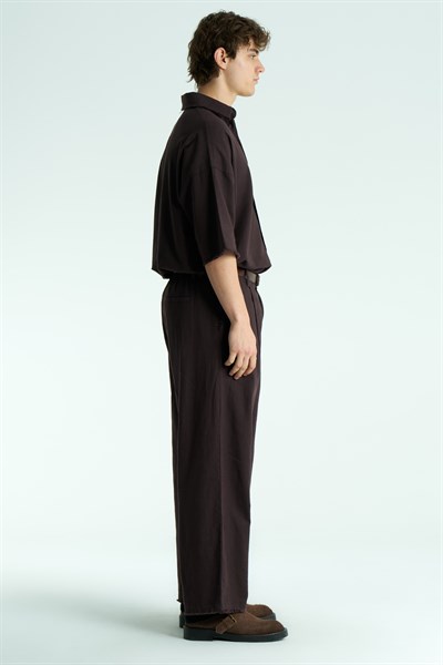 Rawen Oversize Erkek Pantolon Kahverengi