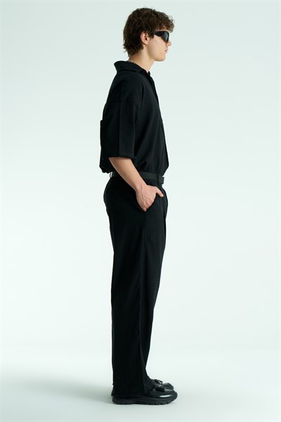 Rawen Oversize Erkek Pantolon Siyah