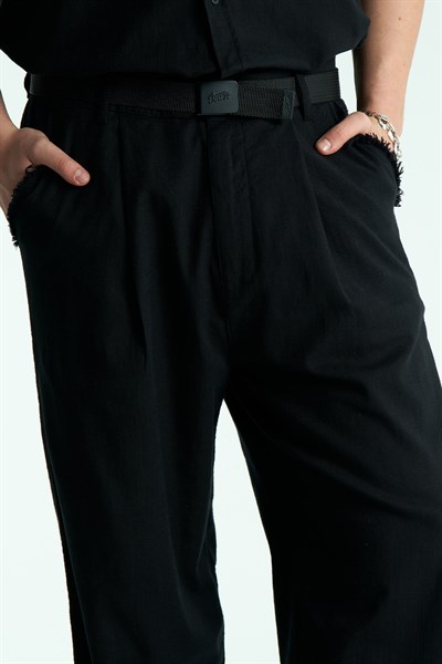 Rawen Oversize Erkek Pantolon Siyah