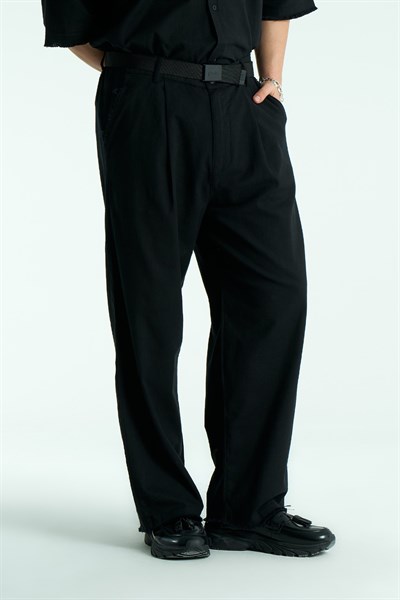 Rawen Oversize Erkek Pantolon Siyah