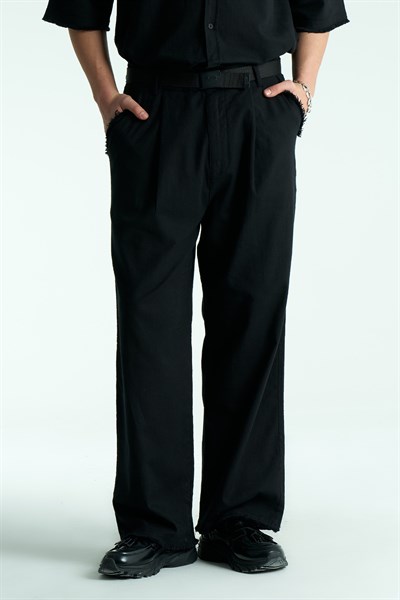 Rawen Oversize Erkek Pantolon Siyah
