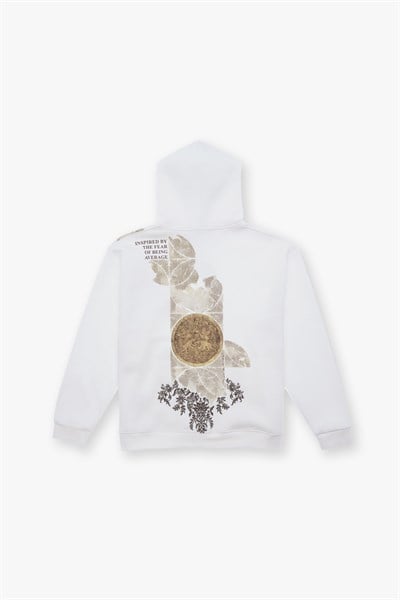 Realistic Oversize Sweatshirt Erkek Ekru