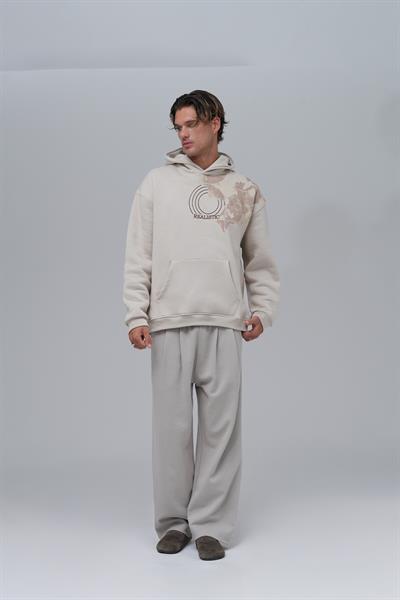 Realistic Oversize Sweatshirt Erkek Stone