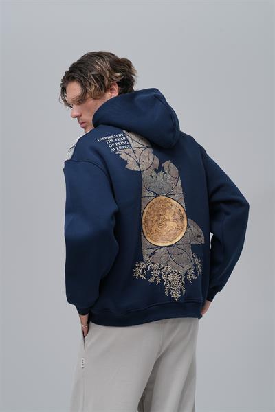 Realistic Oversize Sweatshirt Erkek İndigo