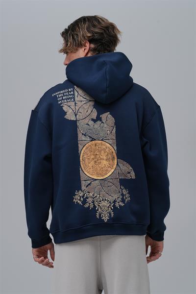 Realistic Oversize Sweatshirt Erkek İndigo
