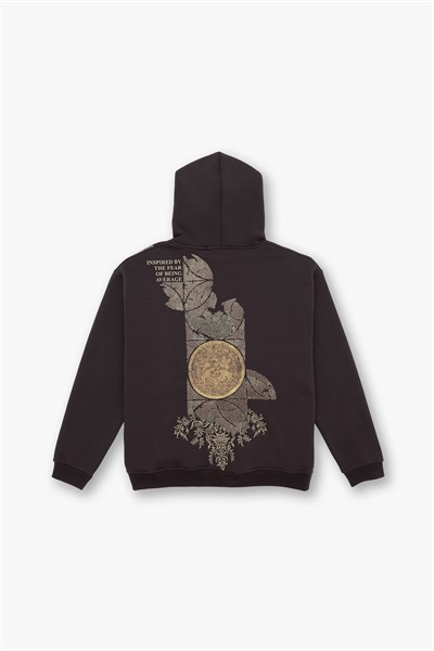 Realistic Oversize Sweatshirt Erkek Kahverengi