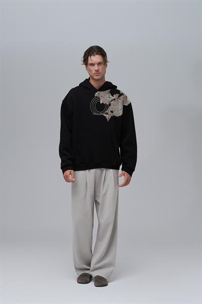 Realistic Oversize Sweatshirt Erkek Siyah