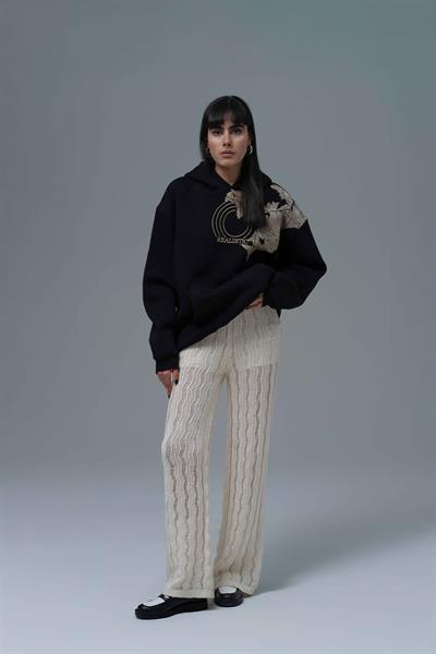 Realistic Oversize Sweatshirt Kadın Siyah
