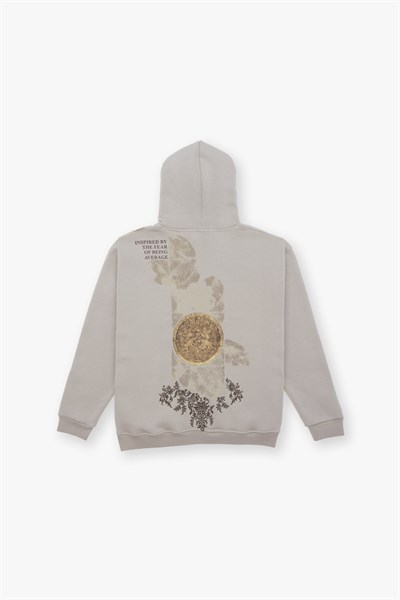 Realistic Oversize Sweatshirt Kadın Stone