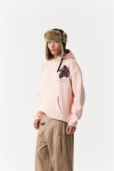 Relentless Instinct Oversize Erkek Sweatshirt Pembe