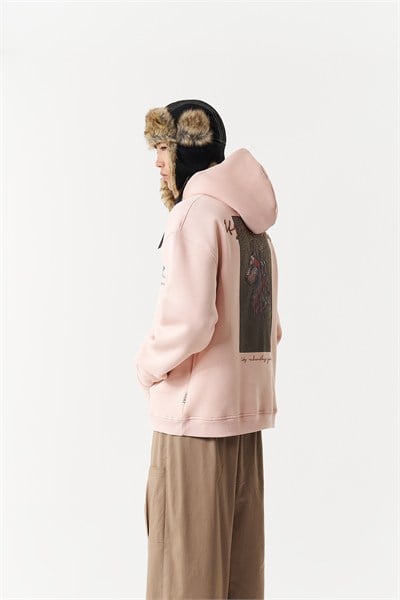 Relentless Instinct Oversize Erkek Sweatshirt Pembe