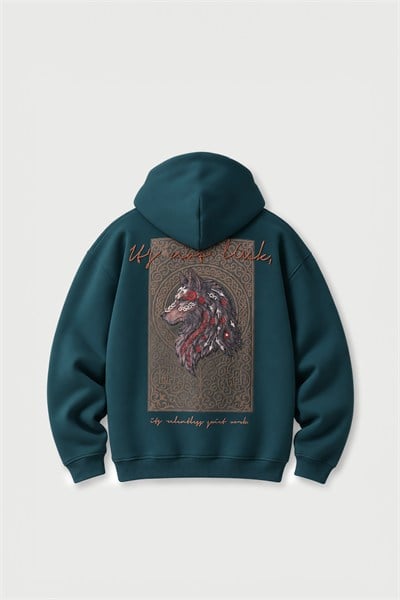 Relentless Instinct Oversize Erkek Sweatshirt Forest Yeşili