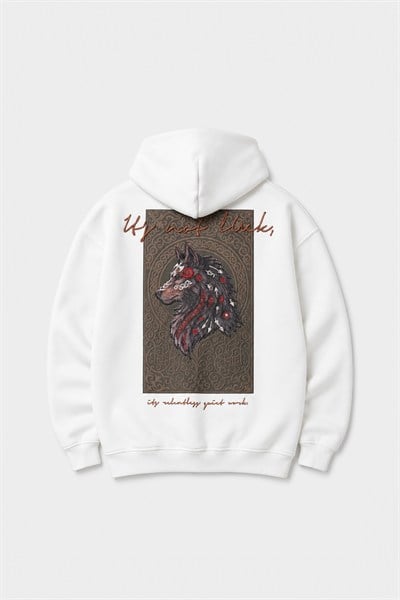 Relentless Instinct Oversize Erkek Sweatshirt Ekru