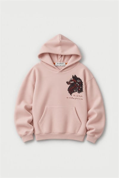 Relentless Instinct Oversize Erkek Sweatshirt Pembe