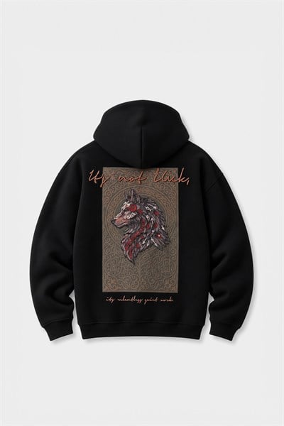 Relentless Instinct Oversize Erkek Sweatshirt Siyah