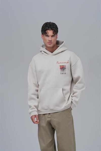 Renewed Flow Oversize Sweatshirt Erkek Stone