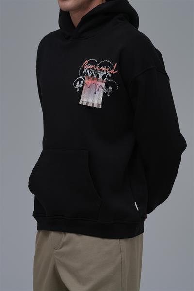 Renewed Flow Oversize Sweatshirt Erkek Siyah