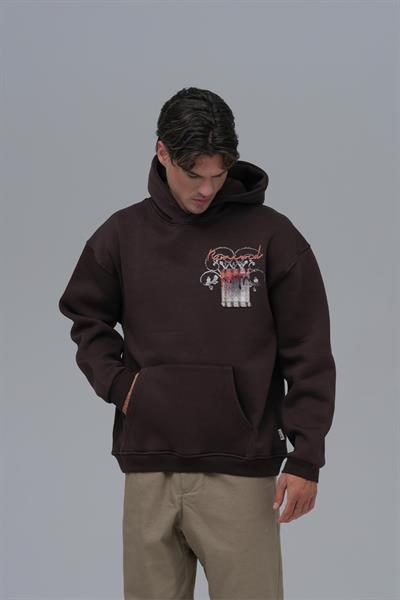 Renewed Flow Oversize Sweatshirt Erkek Kahverengi