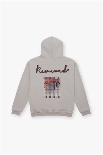 Renewed Flow Oversize Sweatshirt Erkek Stone