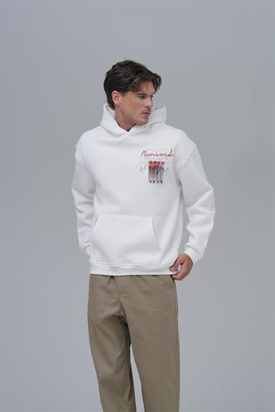 Renewed Flow Oversize Sweatshirt Erkek Ekru