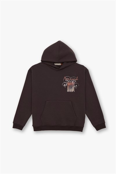Renewed Flow Oversize Sweatshirt Erkek Kahverengi