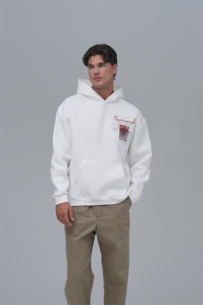 Renewed Flow Oversize Sweatshirt Erkek Ekru