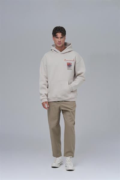 Renewed Flow Oversize Sweatshirt Erkek Stone