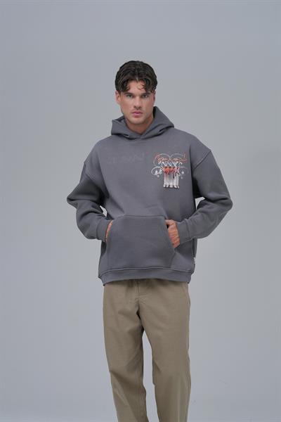 Renewed Flow Oversize Sweatshirt Erkek Füme