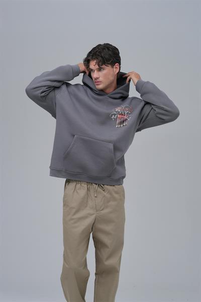 Renewed Flow Oversize Sweatshirt Erkek Füme