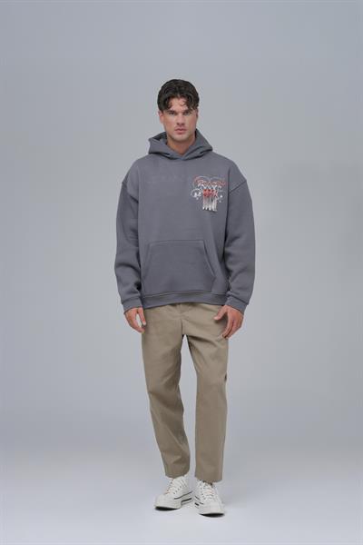 Renewed Flow Oversize Sweatshirt Erkek Füme