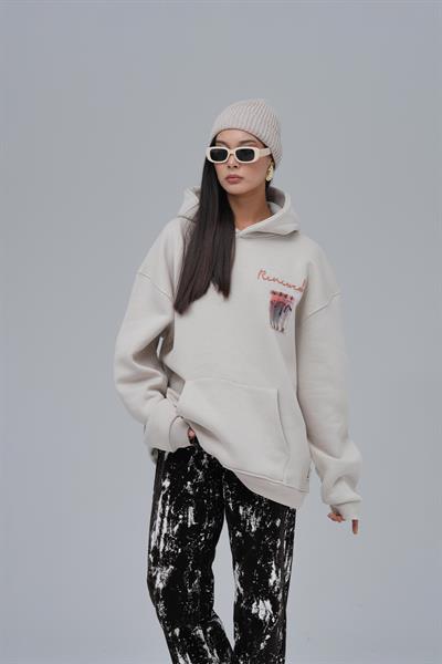 Renewed Flow Oversize Sweatshirt Kadın Stone