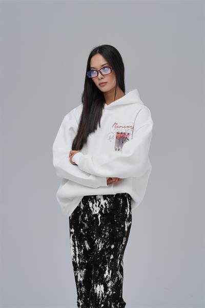 Renewed Flow Oversize Sweatshirt Kadın Ekru