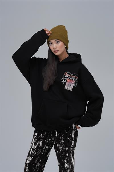Renewed Flow Oversize Sweatshirt Kadın Siyah