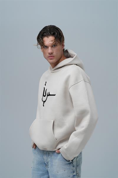 Roots & Freedom Oversize Sweatshirt Erkek Stone