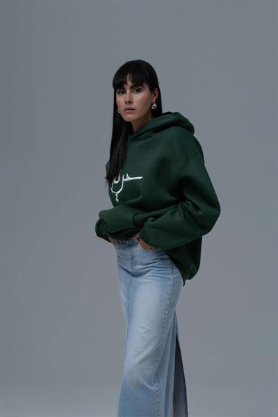 Roots & Freedom Oversize Sweatshirt Kadın Yeşil