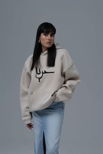 Roots & Freedom Oversize Sweatshirt Kadın Stone