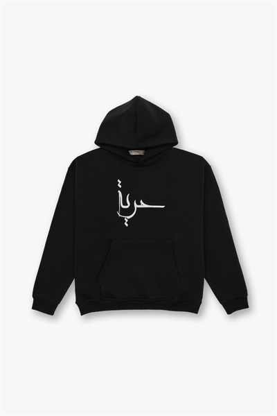 Roots & Freedom Oversize Sweatshirt Kadın Siyah