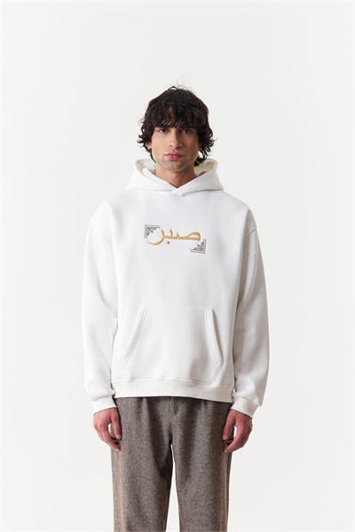 Sabr Heritage Oversize Erkek Sweatshirt Ekru