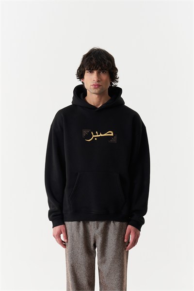 Sabr Heritage Oversize Erkek Sweatshirt Siyah