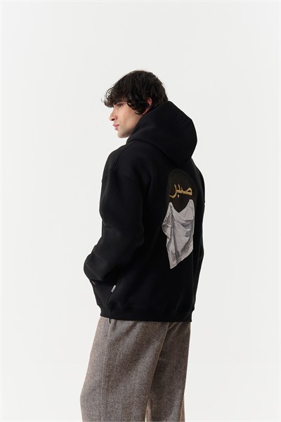 Sabr Heritage Oversize Erkek Sweatshirt Siyah