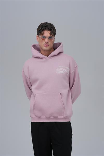 Sacred Geometry Oversize Sweatshirt Erkek Pembe