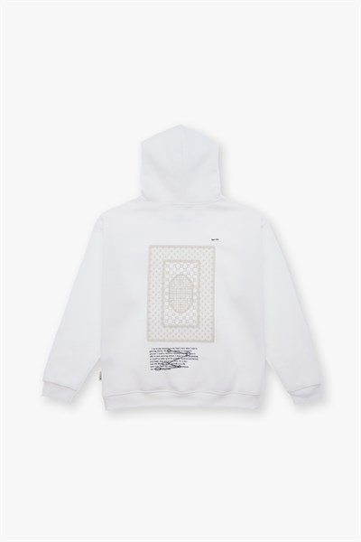 Sacred Geometry Oversize Sweatshirt Erkek Ekru