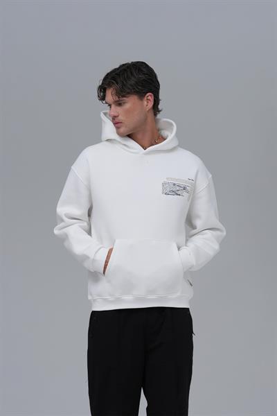 Sacred Geometry Oversize Sweatshirt Erkek Ekru