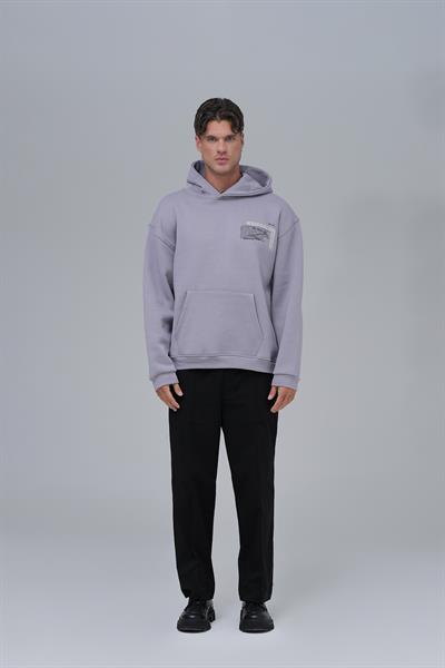 Sacred Geometry Oversize Sweatshirt Erkek Gri