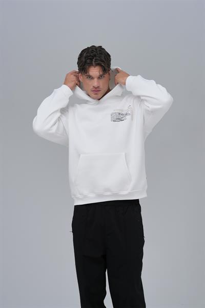 Sacred Geometry Oversize Sweatshirt Erkek Ekru